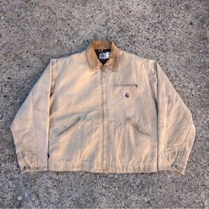 VTG Carhartt Jacket Mens SZ L J43WET Detroit Blanket Lined USA 90s Distressed